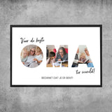 Gepersonaliseerde poster - Voor de beste oma ter wereld